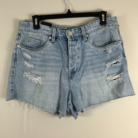 NWT BLANKNYC Barrow High Waist‎ Cutoff Denim Shorts in Read My Lips (30) - Picture 2 of 9